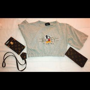 Authentic Disney World Mickey Mouse Crop Top ✨